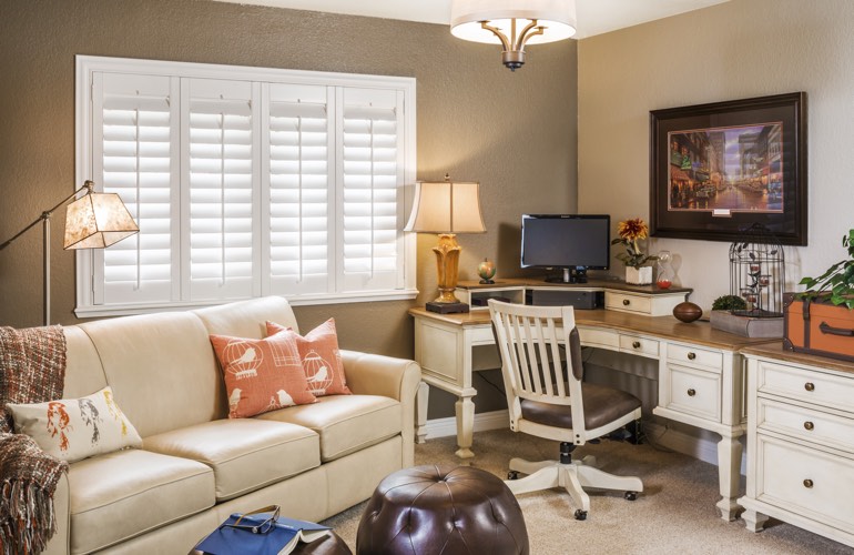 Home Office Plantation Shutters In Houston